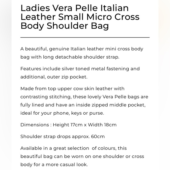 🔸 Vera Pelle 🔸 metallic crossbody purse - Picture 2 of 8